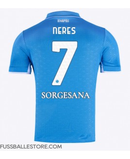 Günstige SSC Napoli David Neres #7 Heimtrikot 2024-25 Kurzarm